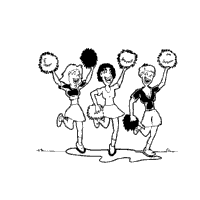 cheerleading » coloring pages » surfnetkids