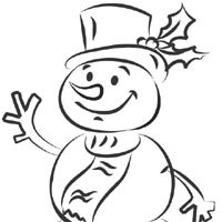 Snowman In Scarf
