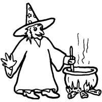Witch and Cauldron