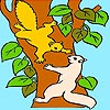 Two Squirrels in a Tree Coloring