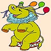 Elephant in the Circus Coloring