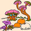 Lovely Mushrooms Coloring