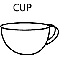 Cup Coloring Activity