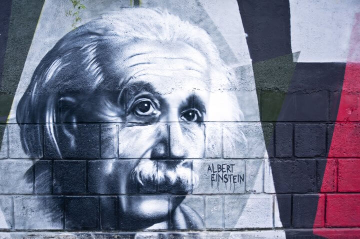 Albert Einstein Graffiti Portrait