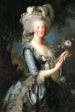 Marie Antoinette with Rose. 1783. by Vigee Le Brun, Versailles