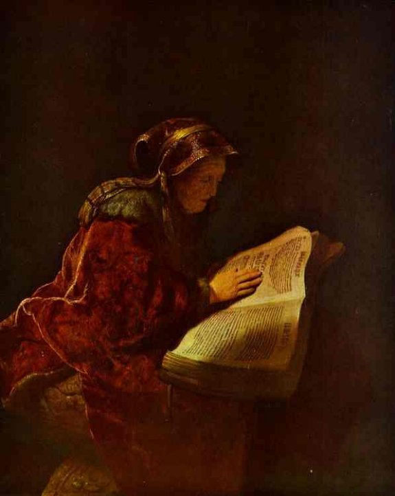 Rembrandt’s Mother as Biblical Prophetess Hannah. 1631. Rijksmuseum, Amsterdam, the Netherlands.