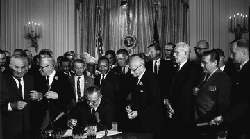 Lyndon Johnson Signing Civil Rights Act July
