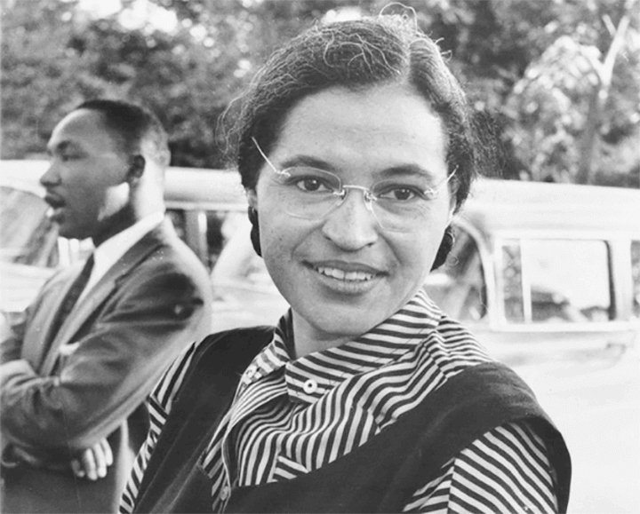 Rosa Parks with Martin Luther King
