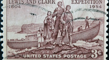 US Stamp commemorating Lewis and Clark expedition