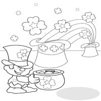 Leprechaun Treasure Coloring Page