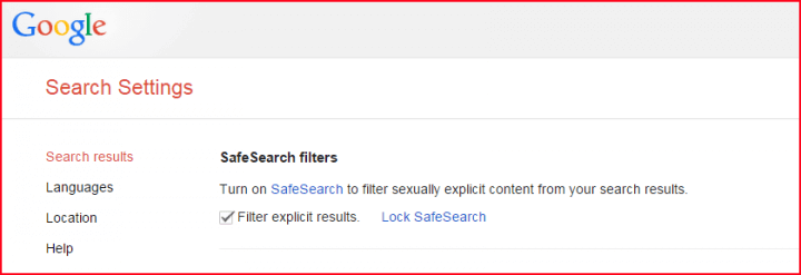 Google Safe Search