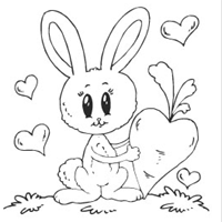 Cute Bunny Valentine's Day Card